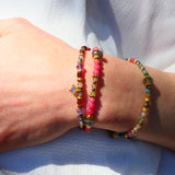 Bracelet oeil SANCHAR - Grenat, Labradorite, Améthyste - Protection et Intuition