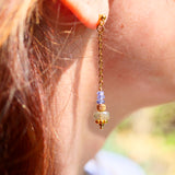 Boucles d'oreilles NEER - Tanzanite et Labradorite - Intuition et Protection