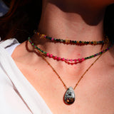 Collier JAGMAG - Rubis Zoisite, Hématite, Rhodonite - Vitalité et Harmonie