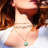 Collier PUNARNAVA Chrysoprase et Amazonite - Harmonie et Sérénité