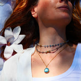 Collier TEJ - Aigue-Marine, Labradorite - Communication et Protection
