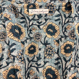 Maxi-cabas fleuri - couleur verte