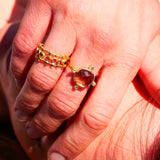 Bague réglable RANG - Tourmalines Multicolores - Équilibre et Joie