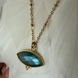 Collier Mahakali Labradorite ou Pierre de lune arc-en-ciel - Braderie Parfaites
