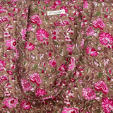 Maxi-cabas - couleurs marron et rose
