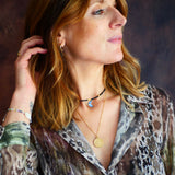 Collier Lune Shyamaa Spinelle ou Amethyste