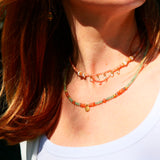 Collier SAANJEEVANI - Aventurine, Pierre de Soleil, Trèfle - Chance et Vitalité