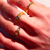 Bague réglable NIRMAL - Labradorite - Protection et Intuition