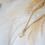 Collier Anita - pierre de lune arc en ciel