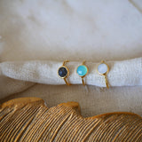 Bague réglable Lavanya Pierre au choix