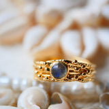 Bague réglable NIRMAL - Labradorite - Protection et Intuition