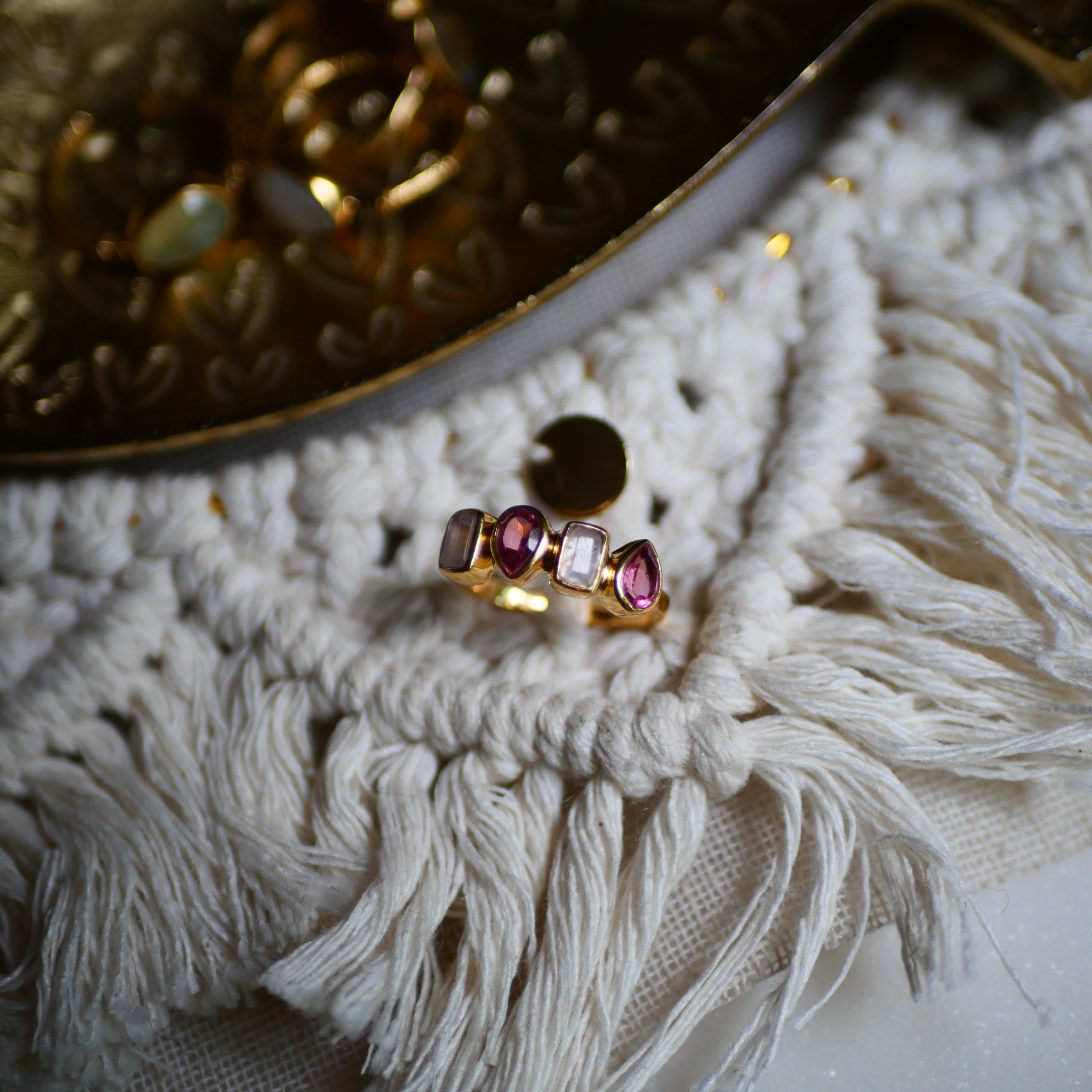 bague quartz rose
