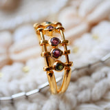 Bague réglable RANG - Tourmalines Multicolores - Équilibre et Joie