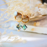 Boucles d'oreilles Rahaya Trèfle Nacre abalone