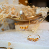 Boucles d'oreilles Drishti (pierre au choix)
