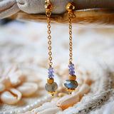 Boucles d'oreilles NEER - Tanzanite et Labradorite - Intuition et Protection