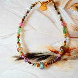 Bracelet NEDA en chrysoprase, andalousite & tourmaline rose – Joie et équilibre