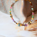 Bracelet NEDA en chrysoprase, andalousite & tourmaline rose – Joie et équilibre