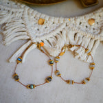 bracelet cordon fil avec labradorite ou pierre de lune