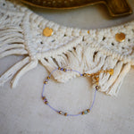 bracelet en fil cordon lila