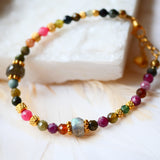 Bracelet AARAM – Tourmalines et labradorite pour sérénité et ancrage