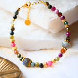 Bracelet AARAM – Tourmalines et labradorite pour sérénité et ancrage