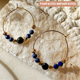 Boucles d'oreilles Chrystelle Lapis - Braderie Parfaites