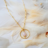 Collier Clémentine Quartz rose
