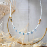 Collier TEJ - Aigue-Marine, Labradorite - Communication et Protection