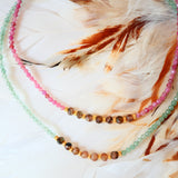 Collier HRIDAYA en tourmaline rose, aventurine et andalousite – Amour & alignement intérieur