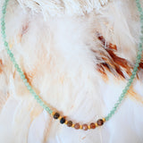 Collier HRIDAYA en tourmaline rose, aventurine et andalousite – Amour & alignement intérieur