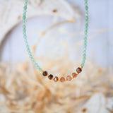 Collier HRIDAYA en tourmaline rose, aventurine et andalousite – Amour & alignement intérieur