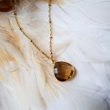 Collier JUSTINE Quartz Fumé - Ancrage et Protection