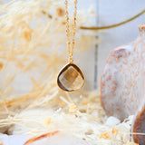 Collier JUSTINE Quartz Fumé - Ancrage et Protection