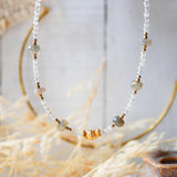 Collier CHETNA - Labradorite et Talisman - Intuition et Protection