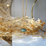 Collier oeil Mahakali Pierre de Lune ou Labradorite