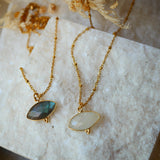 Collier oeil Mahakali Pierre de Lune ou Labradorite