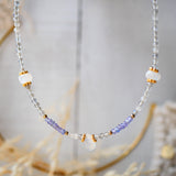 Collier UJJWAL - Labradorite, Pierre de Lune, Tanzanite - Clarté et Spiritualité