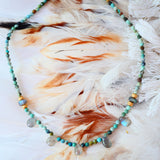 Collier NEELA en turquoise et labradorite – Harmonie & intuition