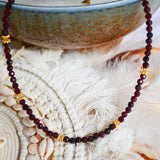 Collier Paola - pierre Grenat et labradorite