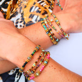 Bracelet TARANGA en turquoise, rhodonite ou rubis zoïsite – Énergie et équilibre