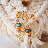 Doubles boucles d'oreilles Dyumna peridot