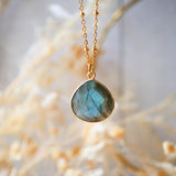 Collier Justine pierre Labradorite