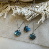 Collier Justine Labradorite argenté
