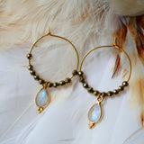 Boucles d'oreilles Pierre de Lune - Pipa
