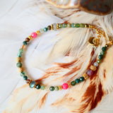 Bracelet TATVA – Agate indienne et rhodonite pour ancrage et équilibre