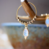 Boucles d'oreilles Pierre de Lune - Pipa