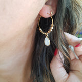 Boucles d'oreilles Pierre de Lune - Pipa
