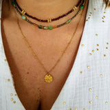 Collier Paola - pierre Grenat et labradorite