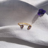 Bague réglable Daenerys Amethyste